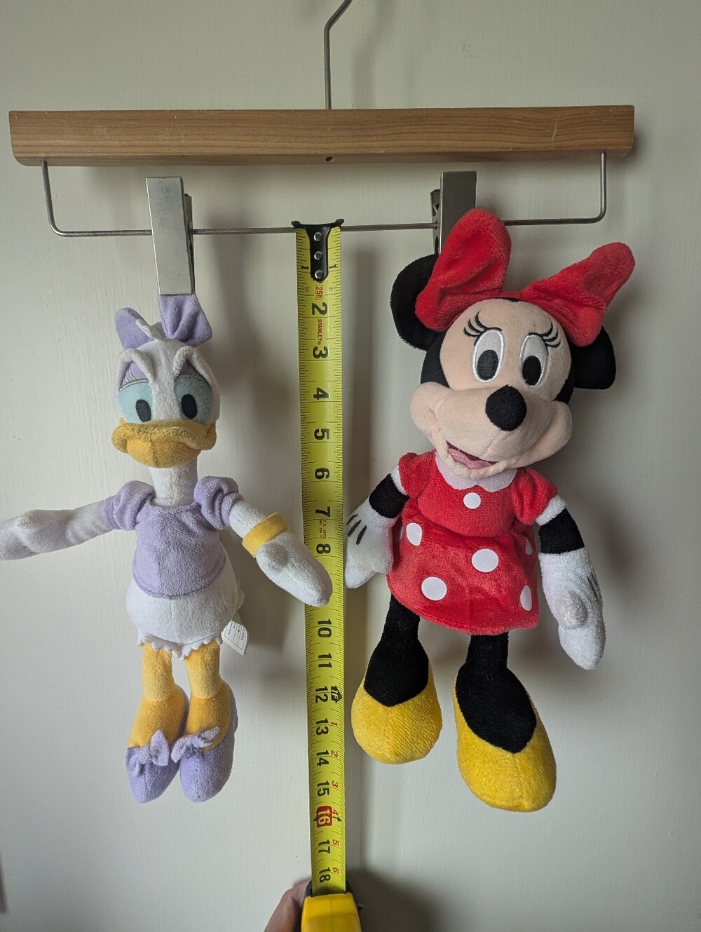 Disney Minnie Mouse Plush in Red Dress with Daisy In Purple Outfit